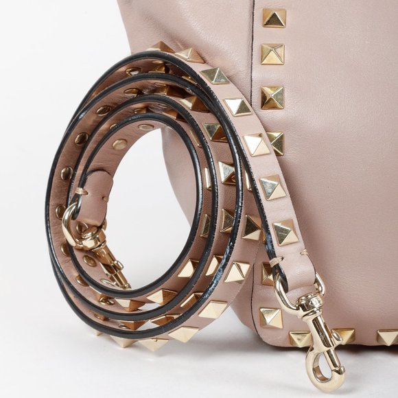 Valentino Garavani Small Rockstud Mauve Tote Bag - Picture 6 of 13